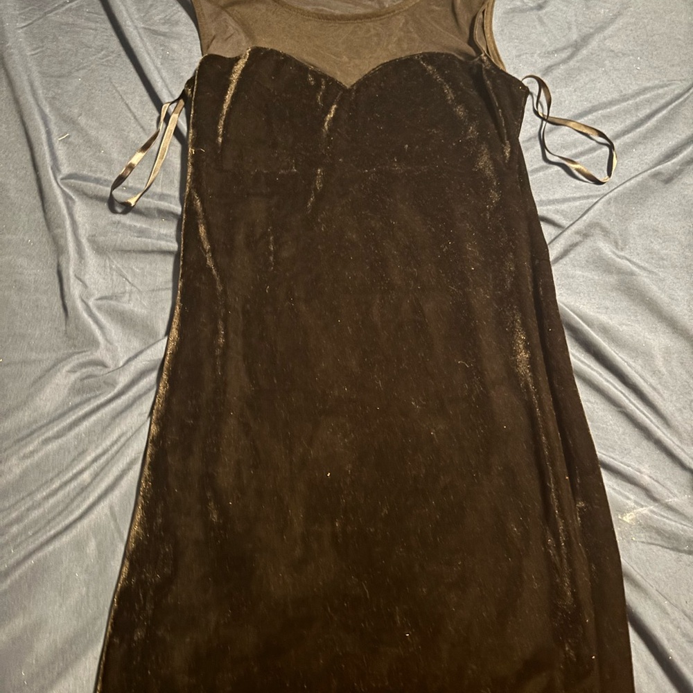 Easel Black Mesh Top